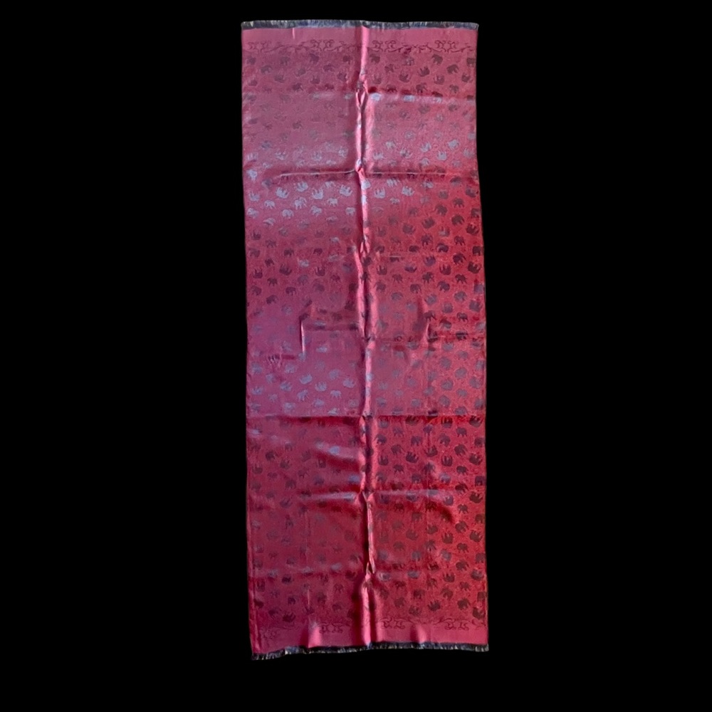 UNISEX SILK IRIDESCENT ELEPHANTS SCARF / RUNNER / WRAP / THROW - Picture 8 of 15